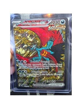 POKEMON Roaring Moon ex 162/131 prismatic evolution art rare Holographic Card